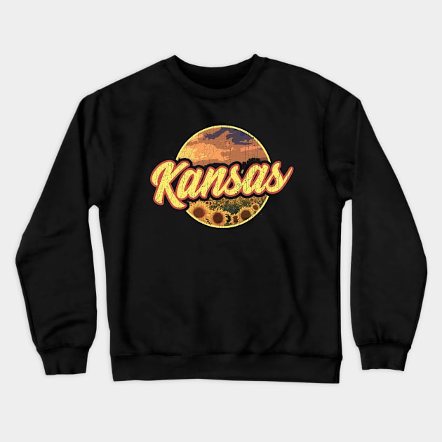 Vintage Kansas  70s Style Crewneck Sweatshirt by savariya